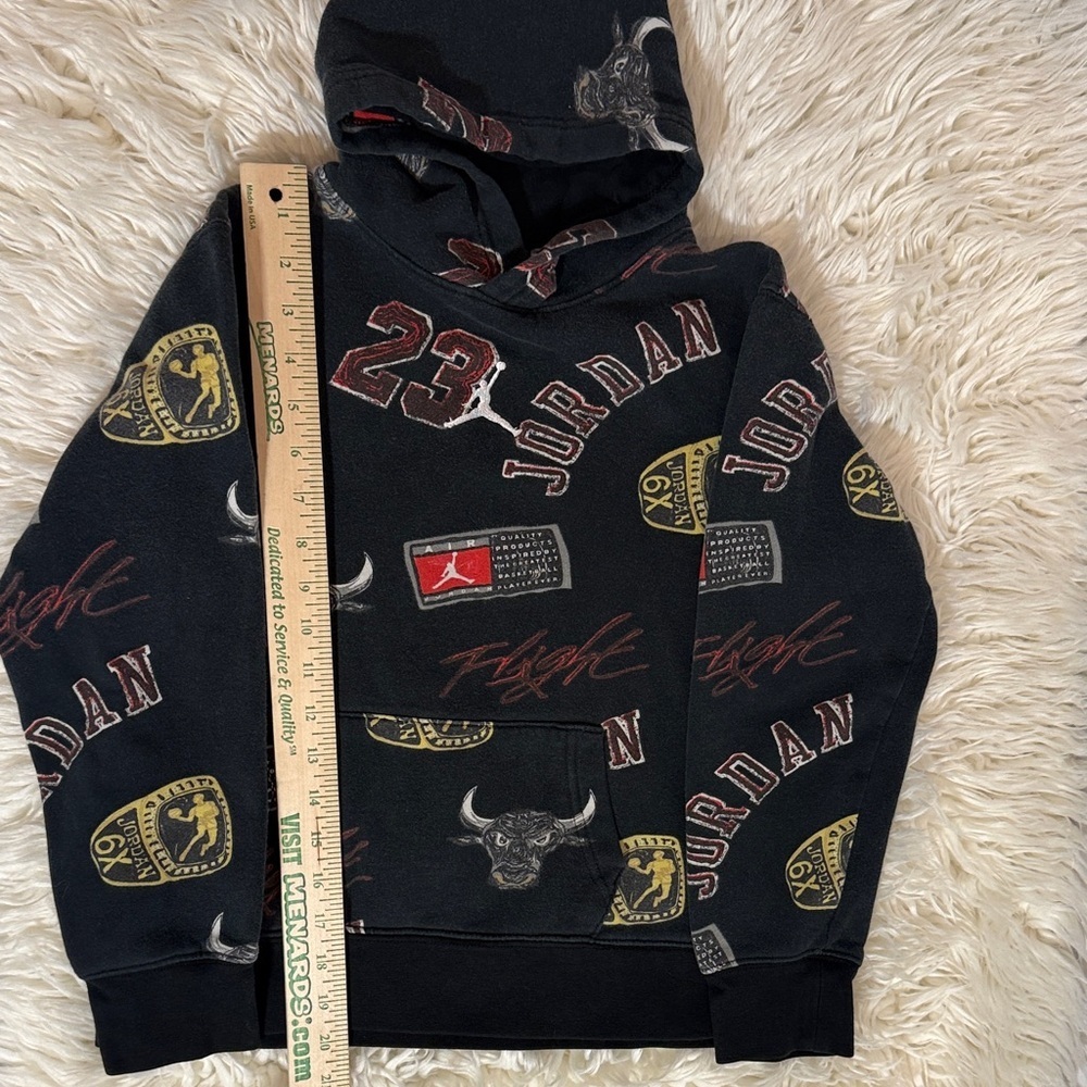 Jordan Black Crewneck Hoodie with Allover Logos - Picture 6 of 8